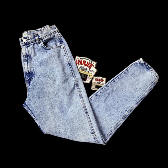 Jeanjer By Jordache Denim - Vintage High Waisted Jeans Acid Wash Denim Mom Style 1980s Jeanjer By Jordache